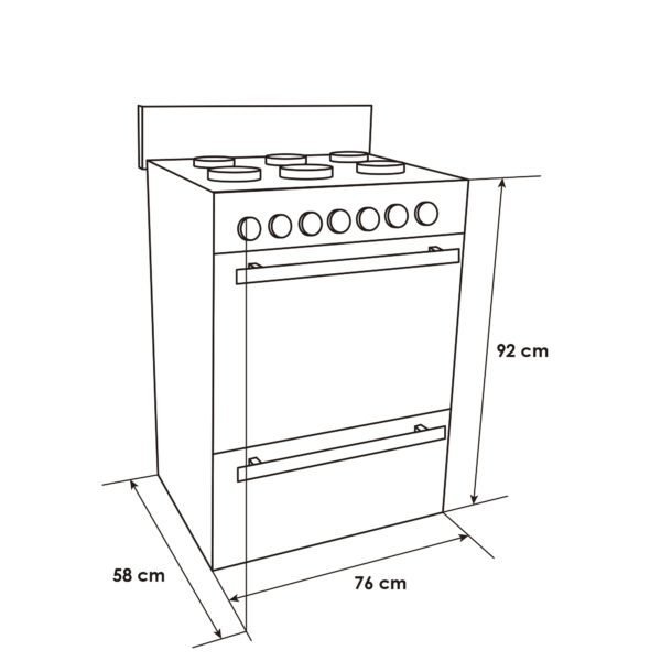 Estufa con horno a gas de 6 Puestos (RG 803-6 GT TC) - Imagen 9
