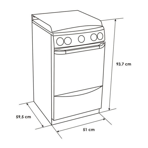 Estufa con horno a gas de 4 Puestos AB 201-6 GT - Imagen 17