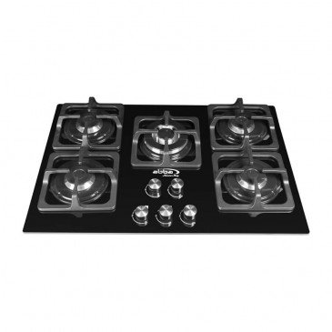 Estufa De Empotrar Abba Master Chef CG 501 V5STC | 5 Puestos | 76cm |  Parrilla Cuadrada | Negro - Abba