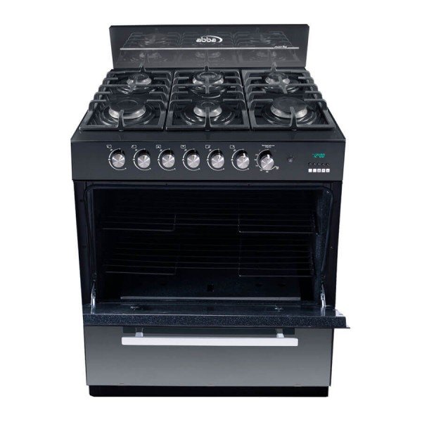 Estufa De Piso ABBA Master Chef RG 803-3 GT | 6 Puestos | Calienta Platos |  Gas | Vidrio Reflectivo - Abba