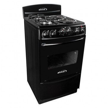 Estufa De Piso Con Horno Eléctrico Abba | AM 304-1 | Mixta | 4 Puestos |  Quemador En Aluminio - Abba