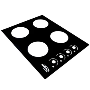 VIDRIO MESA CUBIERTA EMPOTRAR 20" 4C 600x480x6mm ABBA NEGRO