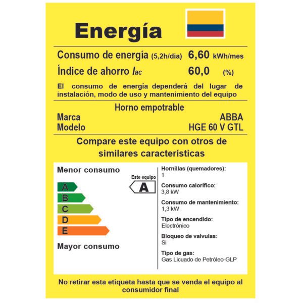 HORNO HGE 60 V GTL EAH - Imagen 8